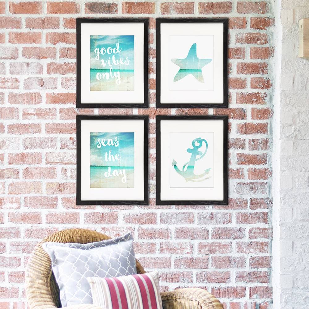 Beach Art Prints - Good Vibes Only (Set of 4) - 8x10s - Dream Big Printables