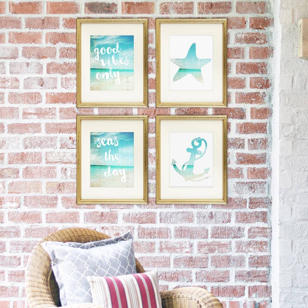 Beach Art Prints - Good Vibes Only (Set of 4) - 8x10s - Dream Big Printables