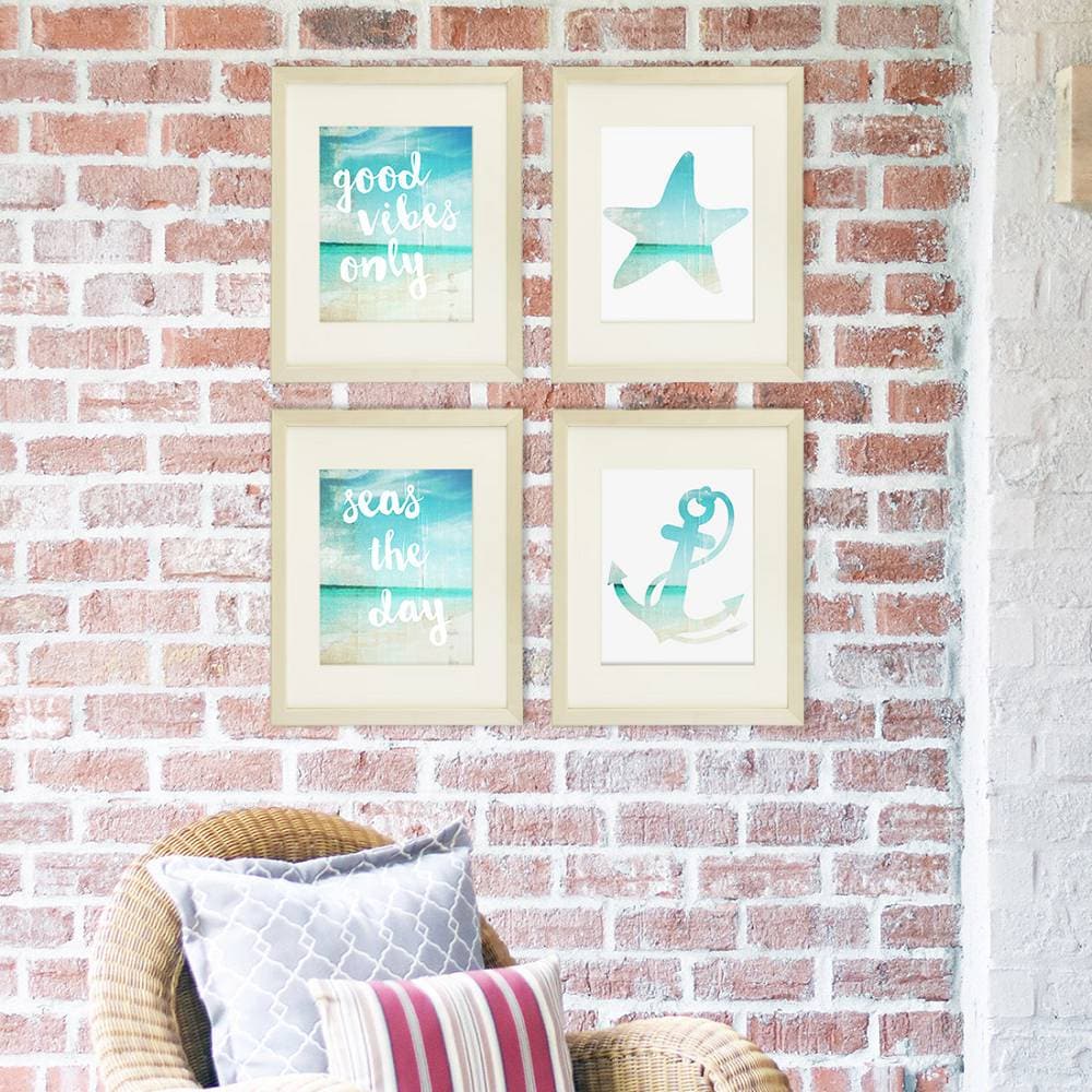 Beach Art Prints - Good Vibes Only (Set of 4) - 8x10s - Dream Big Printables