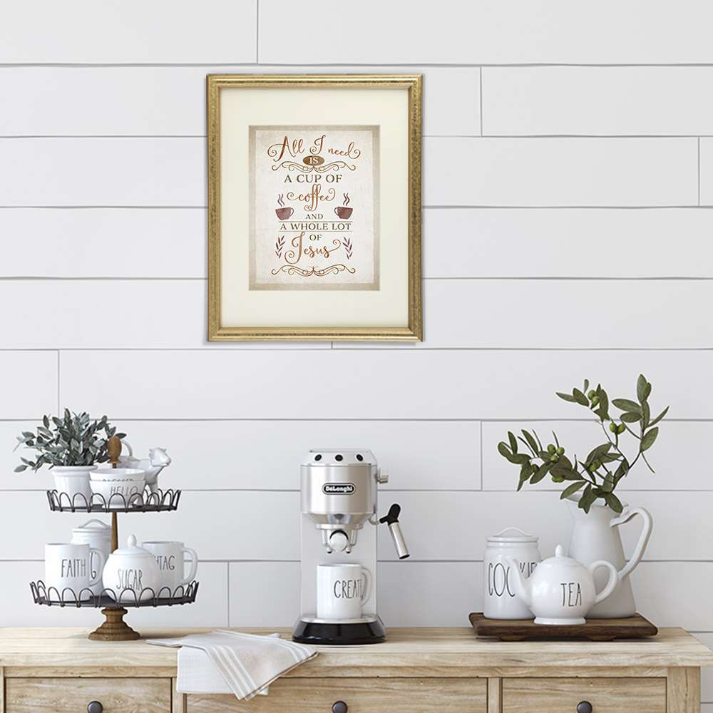 All I Need Is A Cup Of Coffee And A Whole Lot Of Jesus Wall Art Print - 8x10 - Dream Big Printables