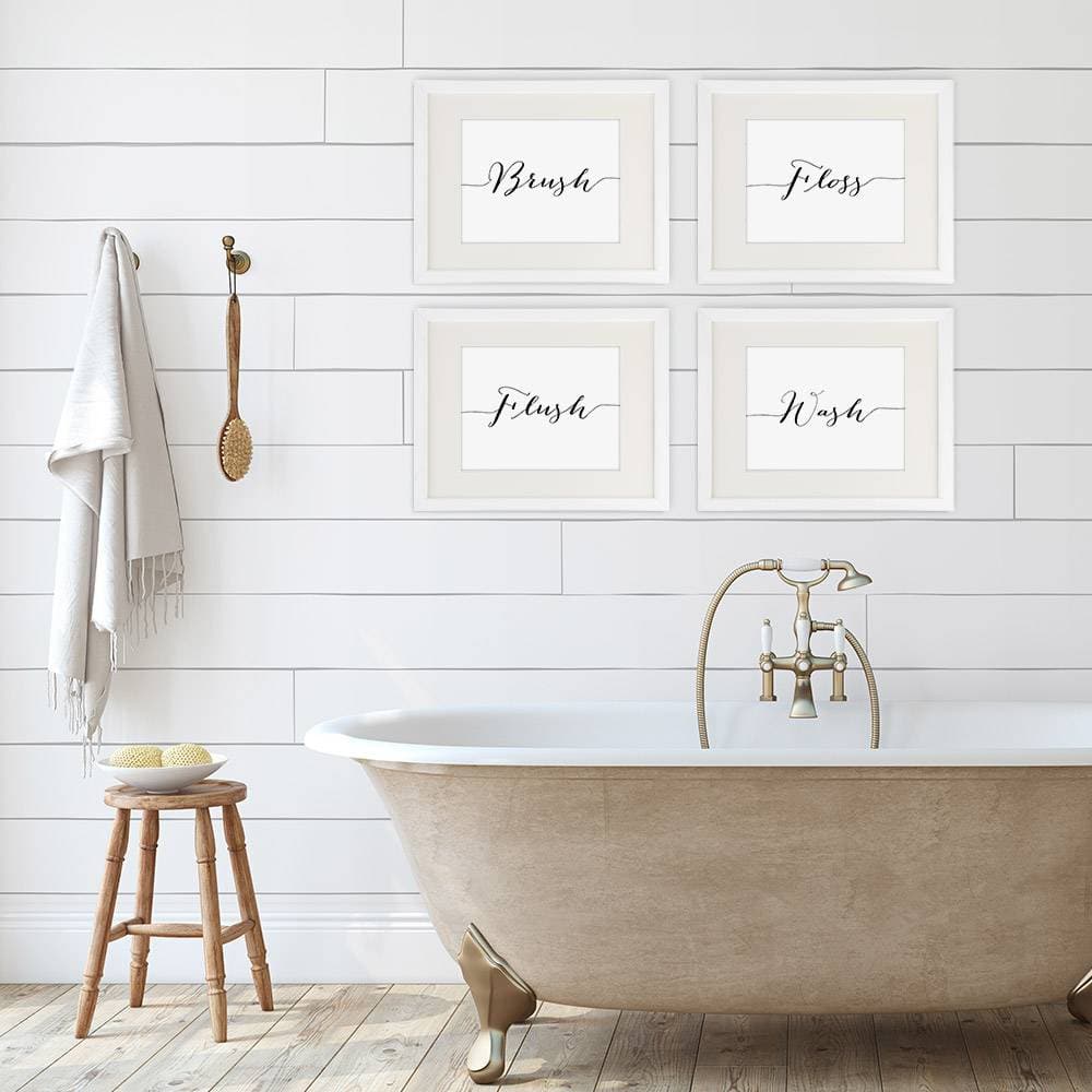 Bathroom Decor Art Prints (Set of 4) - 8x10s - Dream Big Printables