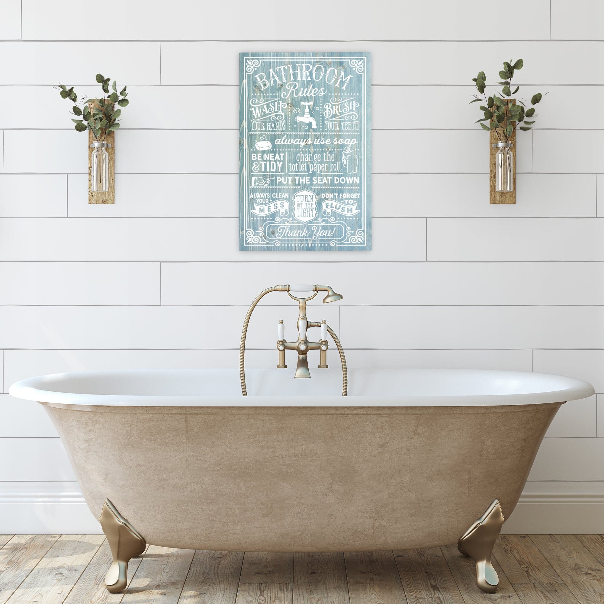 Bathroom Rules - 16x24 - Dream Big Printables
