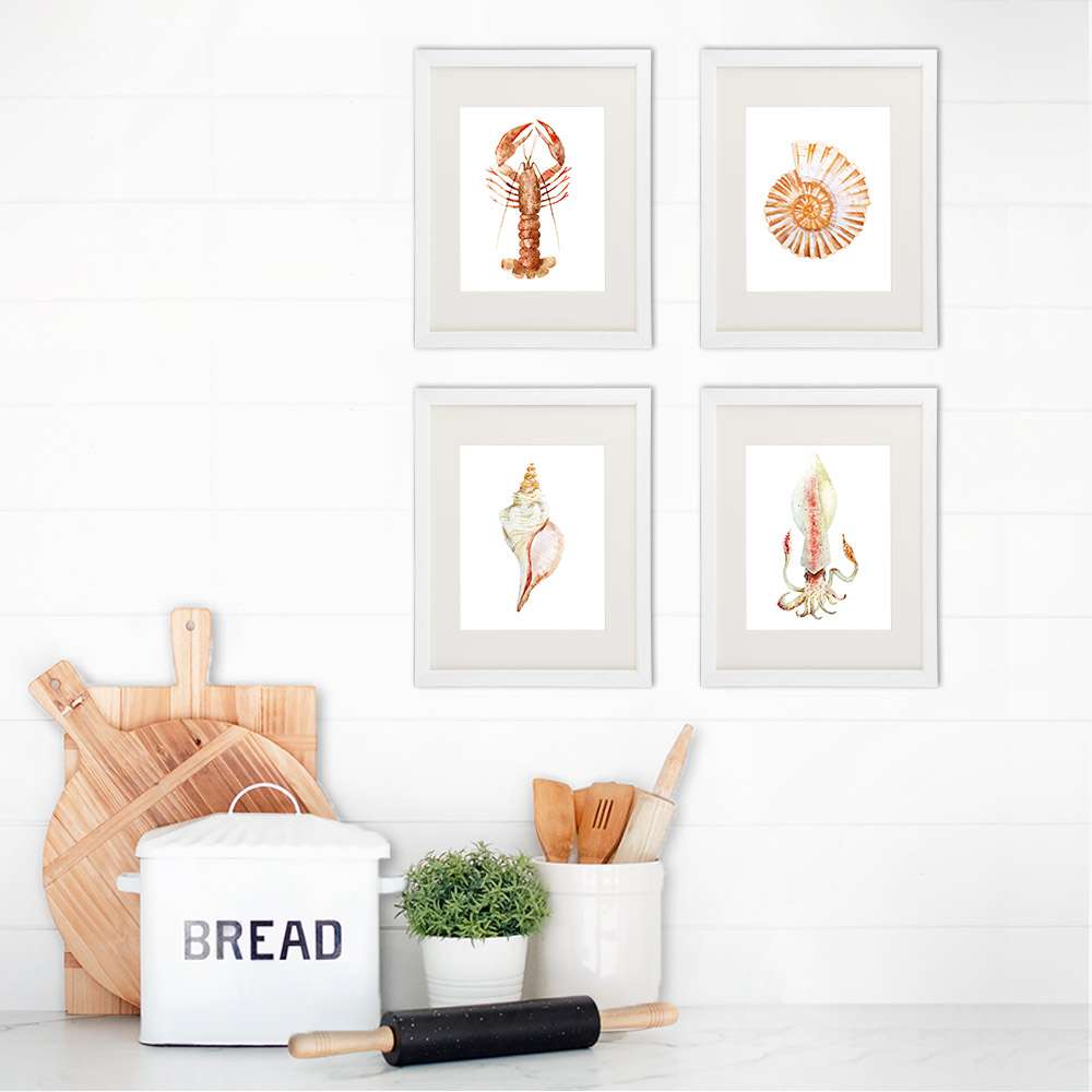 Beach Wall Decor Art Prints (Set of 4) - 8x10s - Dream Big Printables