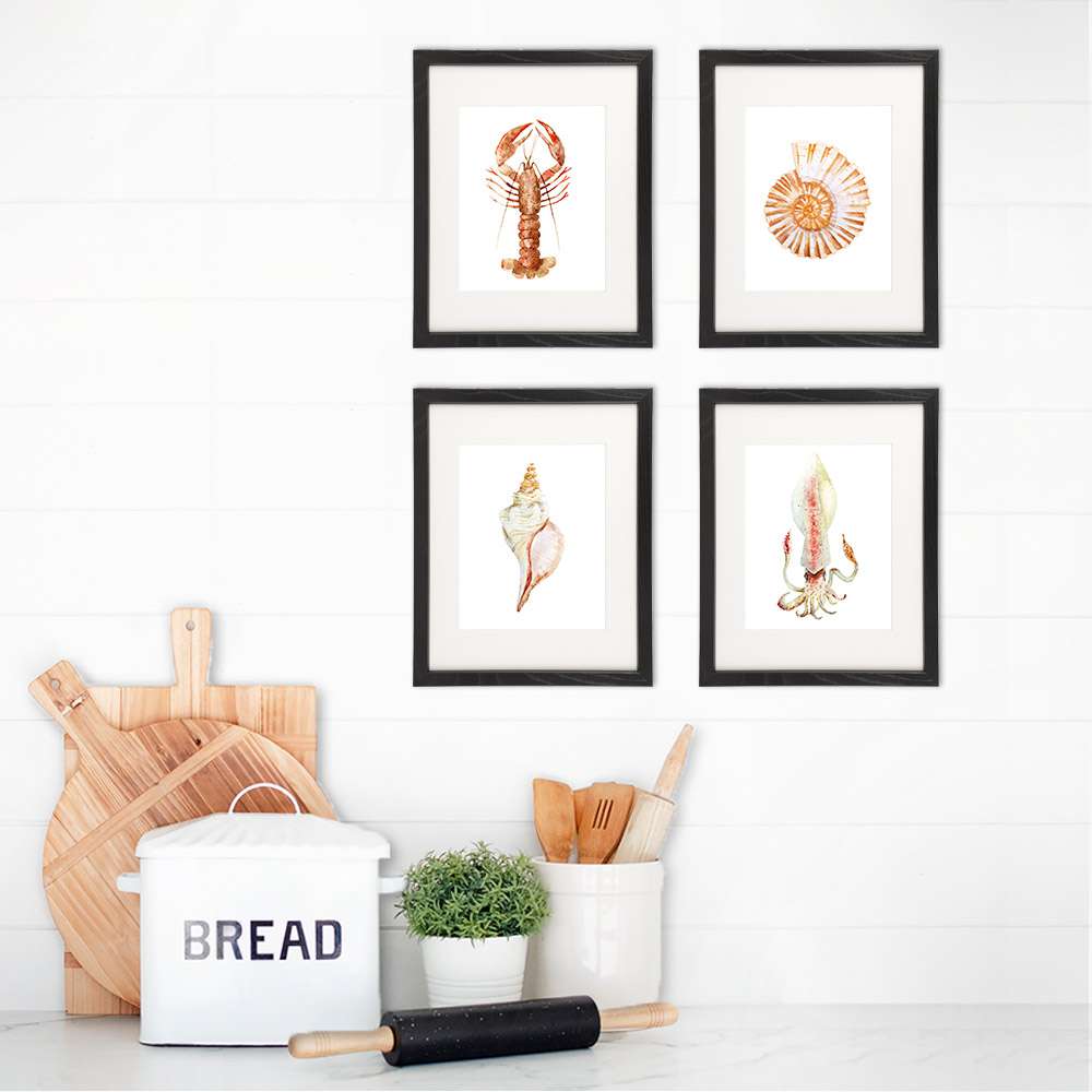 Beach Wall Decor Art Prints (Set of 4) - 8x10s - Dream Big Printables