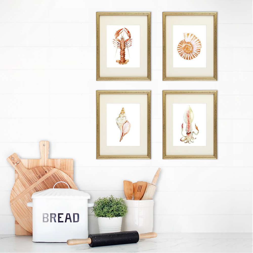 Beach Wall Decor Art Prints (Set of 4) - 8x10s - Dream Big Printables
