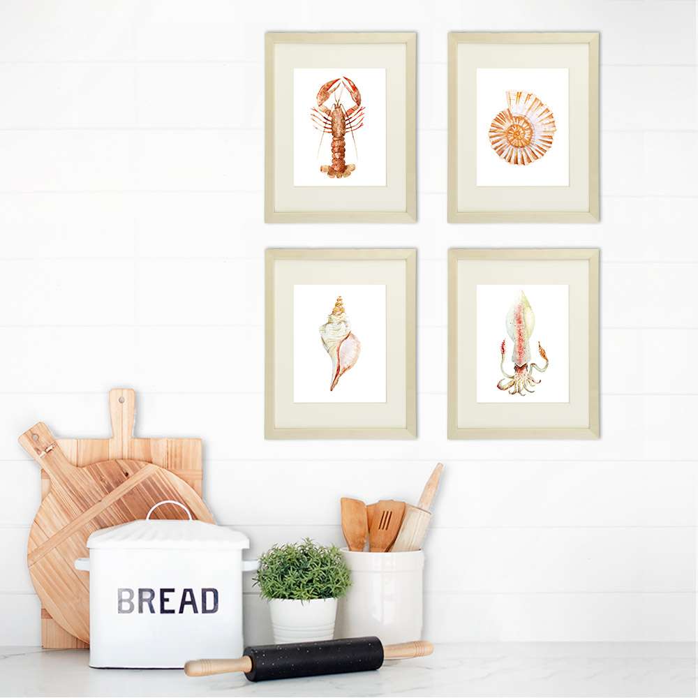 Beach Wall Decor Art Prints (Set of 4) - 8x10s - Dream Big Printables