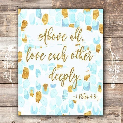 Bible Verse Wall Art Print | 1 Peter 4:8 - 8x10 - Dream Big Printables