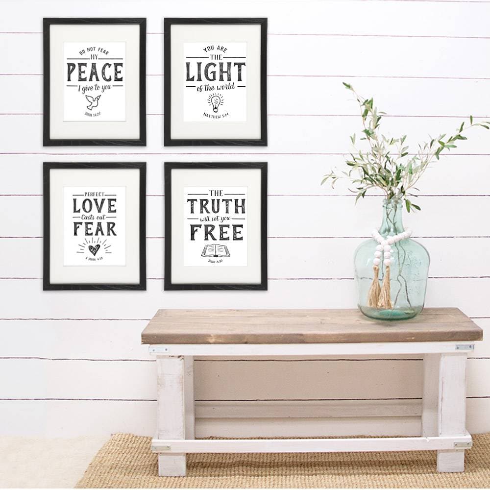 Bible Verse Wall Art Prints (Set of 4) - 8x10s | Scripture Wall Art - Dream Big Printables