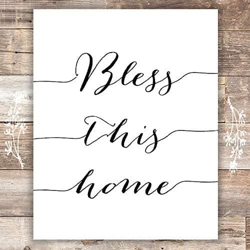Bless this Home Art Print - Unframed - 8x10 - Dream Big Printables