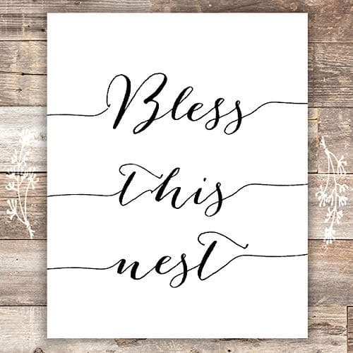 Bless this Nest Art Print - Unframed - 8x10 | Funny Home Decor - Dream Big Printables