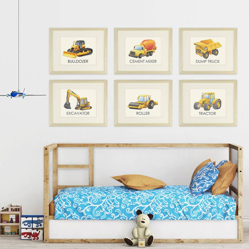 Boys Trucks - Art Prints (Set of 6) - 8x10s | Construction Wall Decor - Dream Big Printables