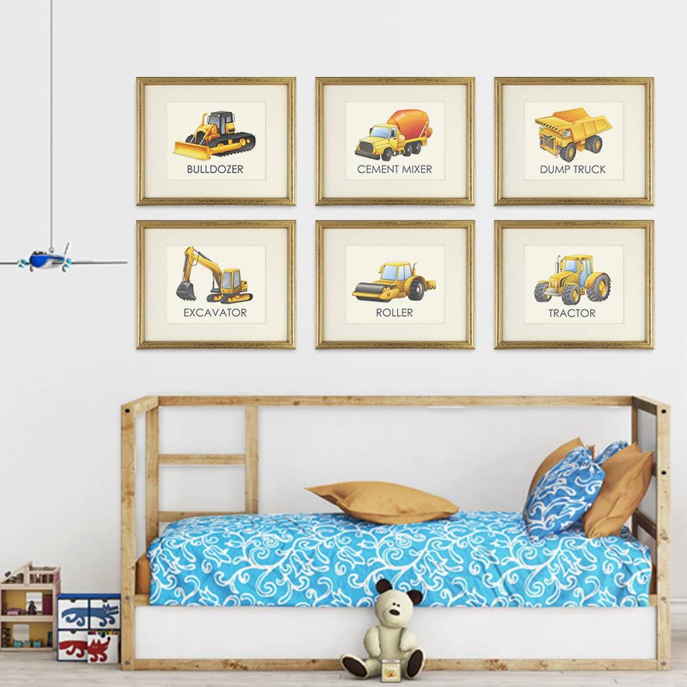 Boys Trucks - Art Prints (Set of 6) - 8x10s | Construction Wall Decor - Dream Big Printables
