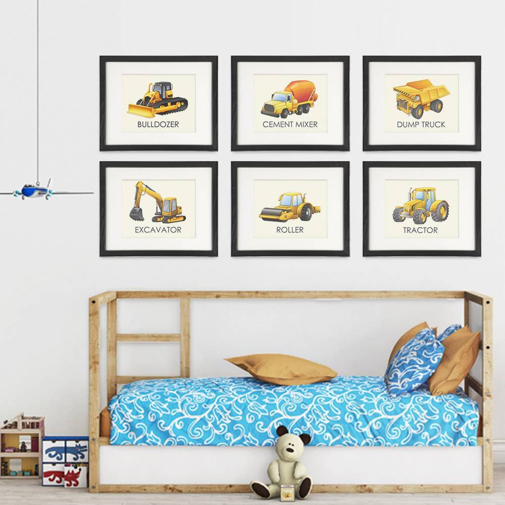 Boys Trucks - Art Prints (Set of 6) - 8x10s | Construction Wall Decor - Dream Big Printables