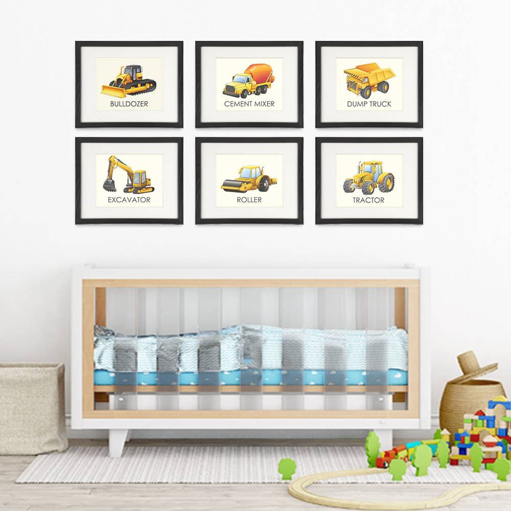 Boys Trucks - Art Prints (Set of 6) - 8x10s | Construction Wall Decor - Dream Big Printables