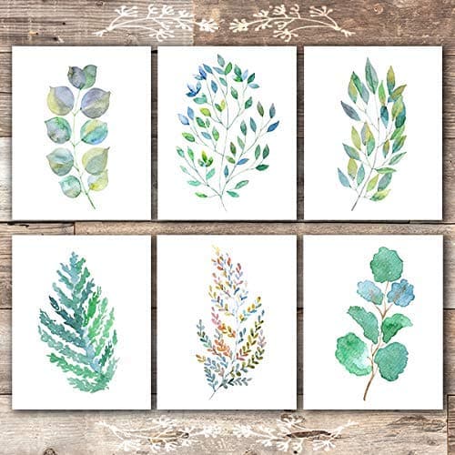 Colorful Botanical Watercolors (Set of 6) - Unframed - 8x10s - Dream Big Printables