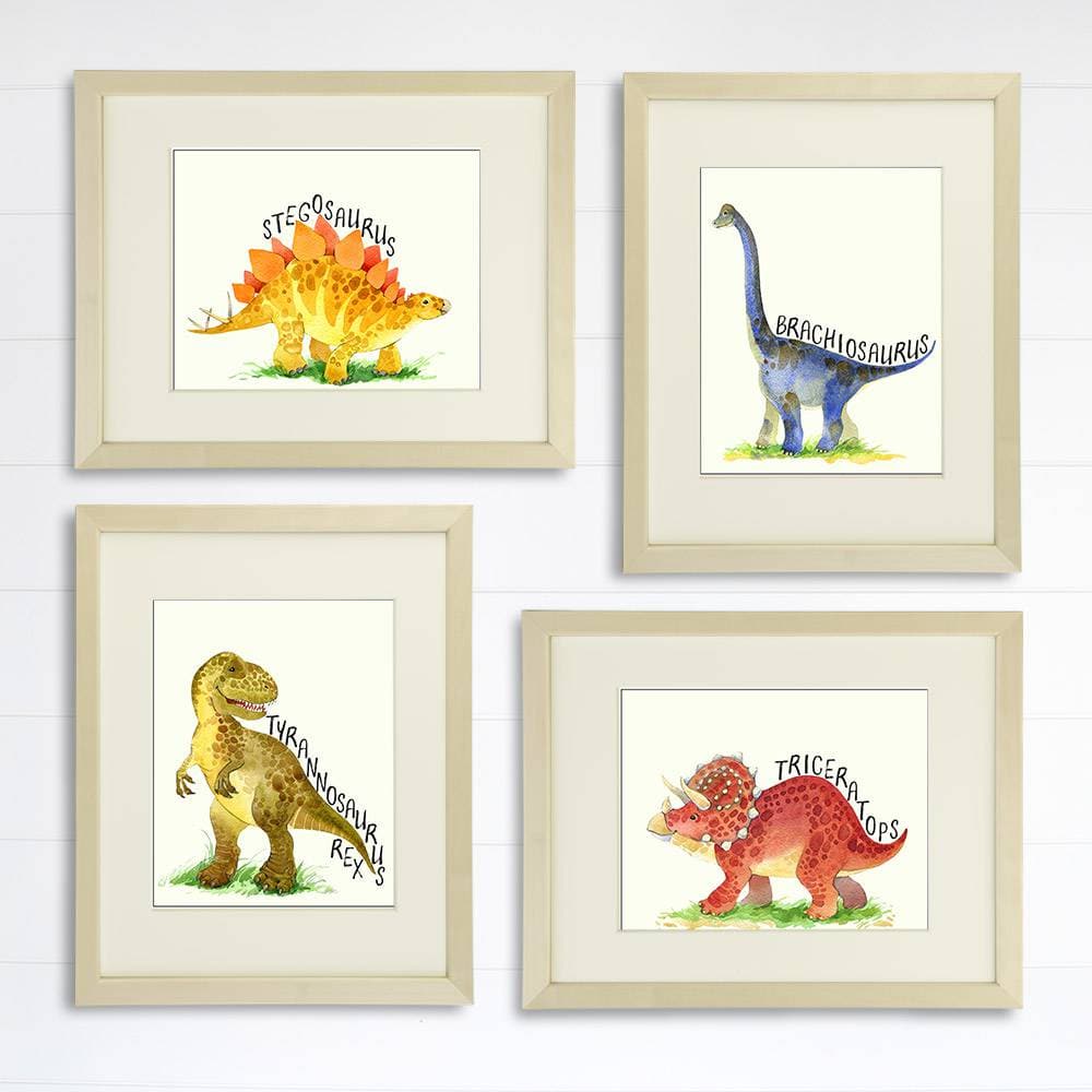 Dinosaur Bedroom Decor Wall Art Prints (Set of 4) - 8x10s - Dream Big Printables