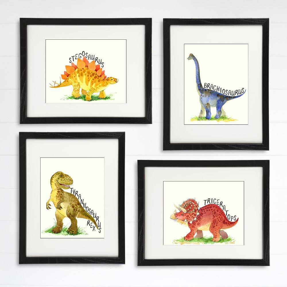 Dinosaur Bedroom Decor Wall Art Prints (Set of 4) - 8x10s - Dream Big Printables
