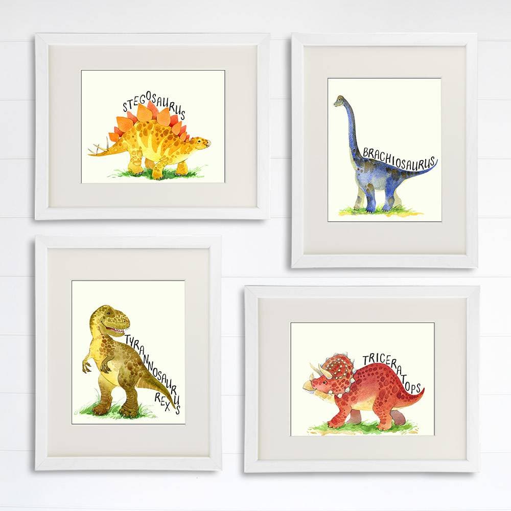 Dinosaur Bedroom Decor Wall Art Prints (Set of 4) - 8x10s - Dream Big Printables