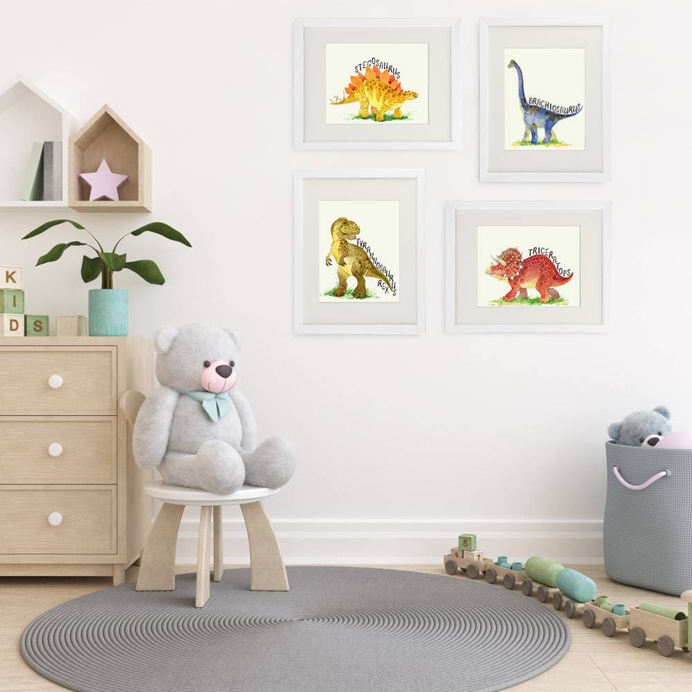 Dinosaur Bedroom Decor Wall Art Prints (Set of 4) - 8x10s - Dream Big Printables