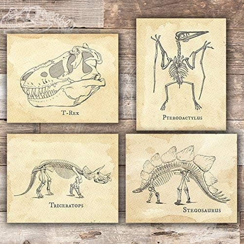 Dinosaur Bedroom Wall Decor Art Prints (Set of 4) - 8x10s - Dream Big Printables