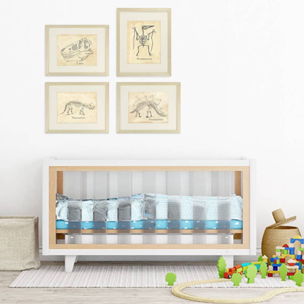 Dinosaur Bedroom Wall Decor Art Prints (Set of 4) - 8x10s - Dream Big Printables