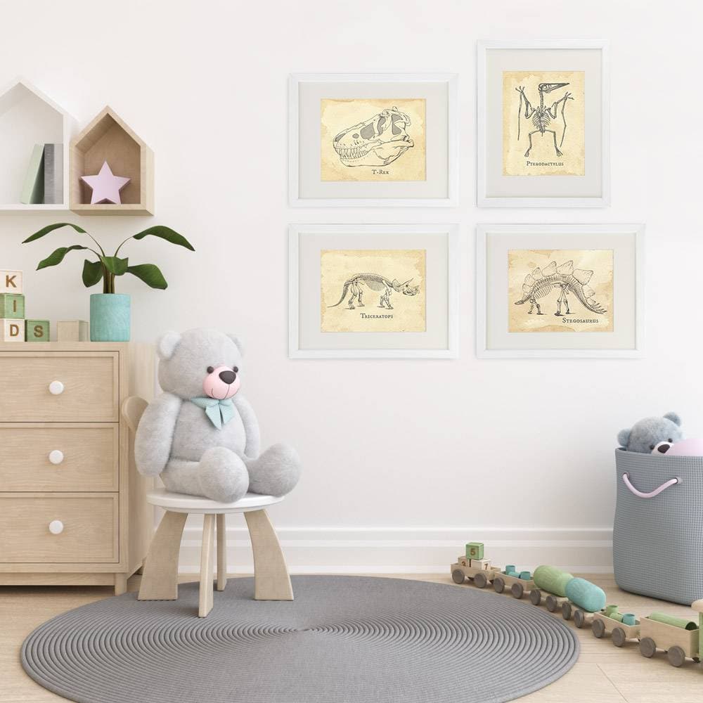 Dinosaur Bedroom Wall Decor Art Prints (Set of 4) - 8x10s - Dream Big Printables