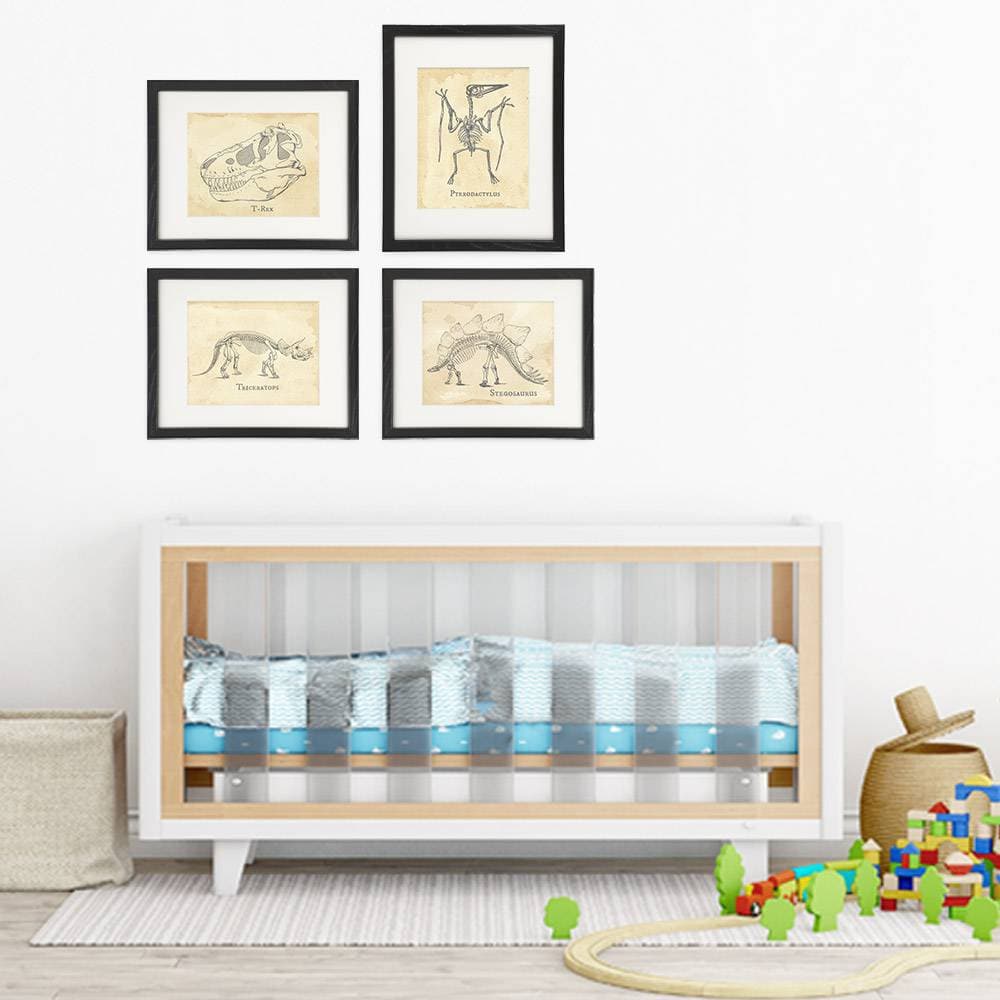 Dinosaur Bedroom Wall Decor Art Prints (Set of 4) - 8x10s - Dream Big Printables