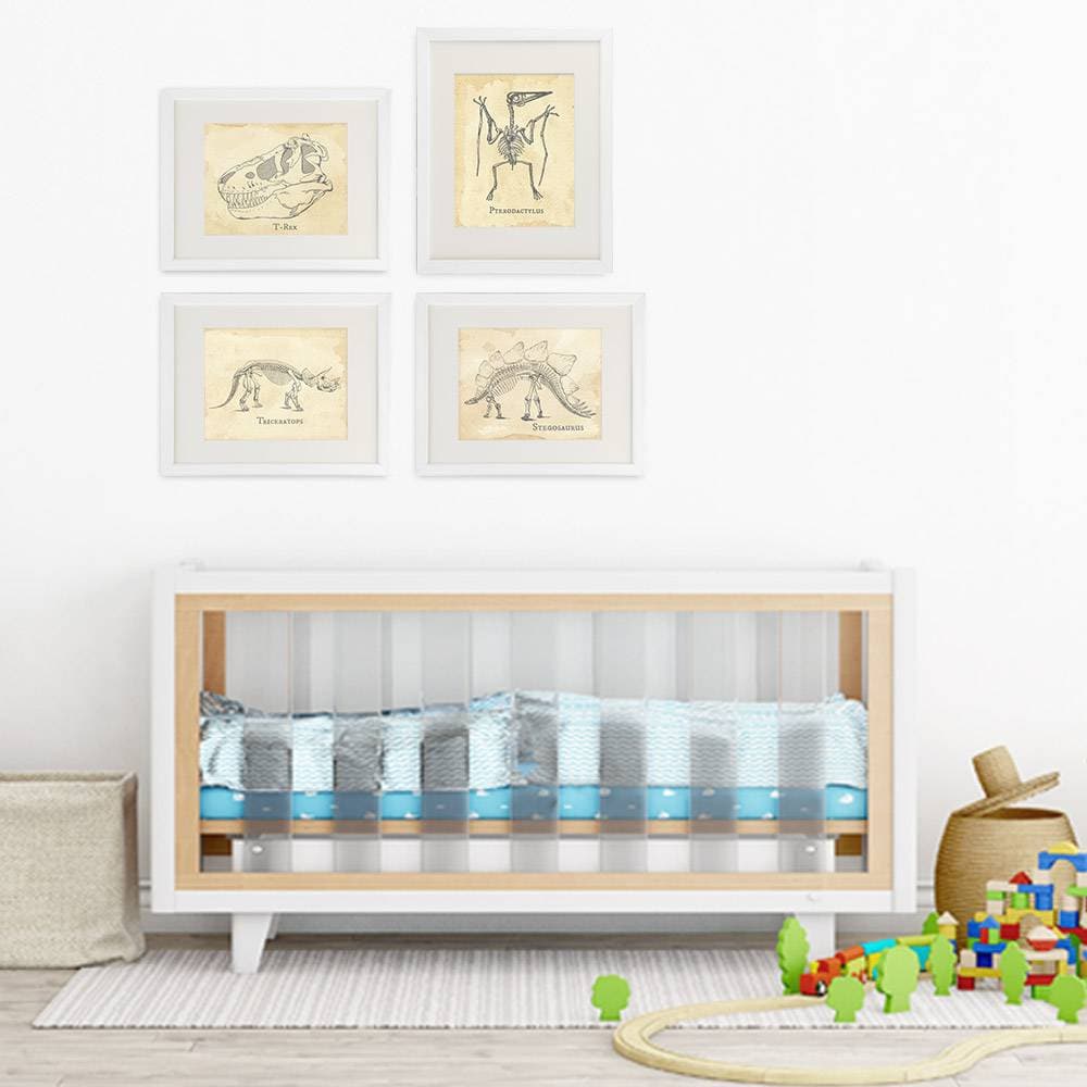 Dinosaur Bedroom Wall Decor Art Prints (Set of 4) - 8x10s - Dream Big Printables