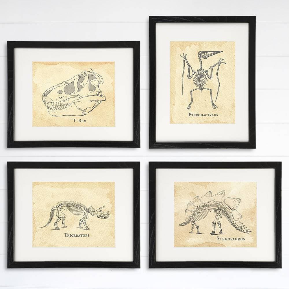 Dinosaur Bedroom Wall Decor Art Prints (Set of 4) - 8x10s - Dream Big Printables