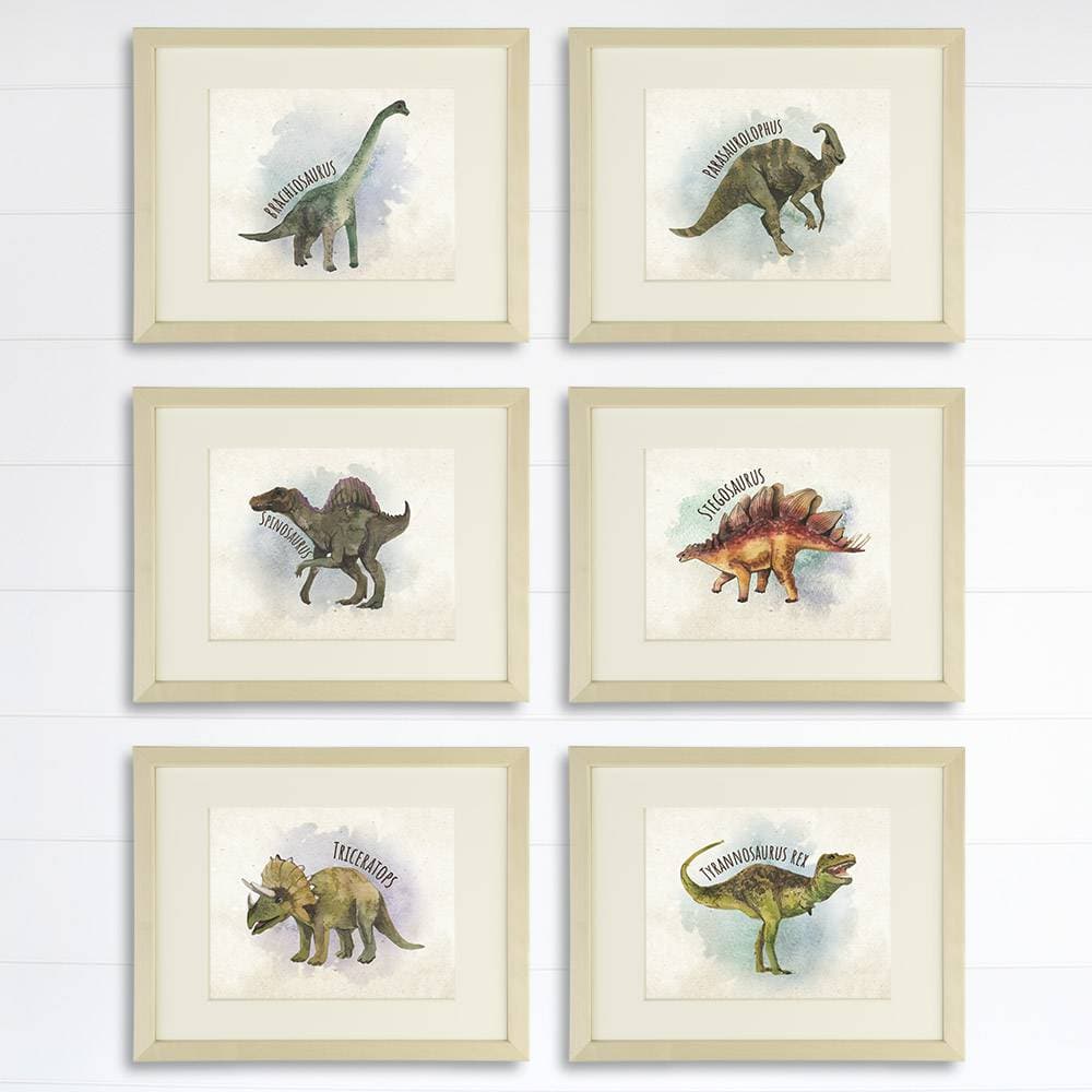 Dinosaur Wall Decor Art Prints (Set of 6) - 8x10s - Dream Big Printables