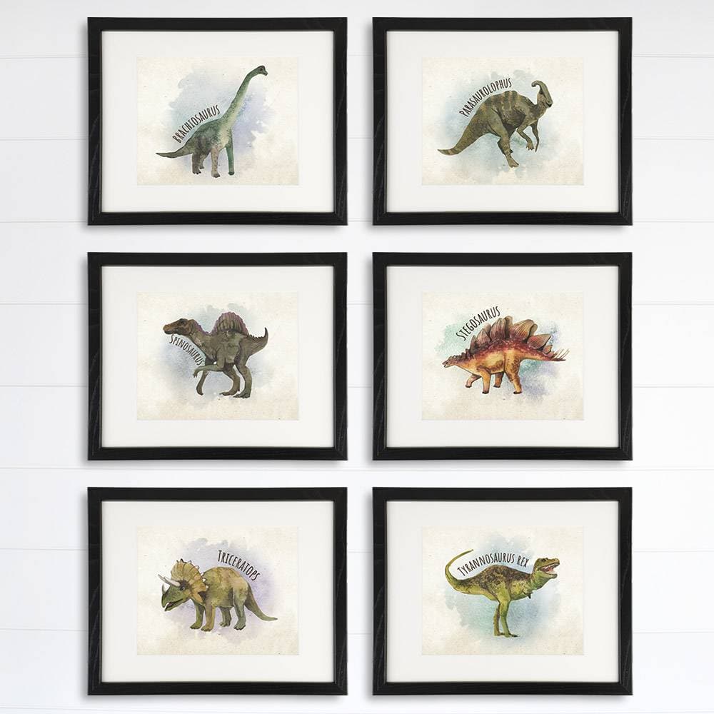 Dinosaur Wall Decor Art Prints (Set of 6) - 8x10s - Dream Big Printables