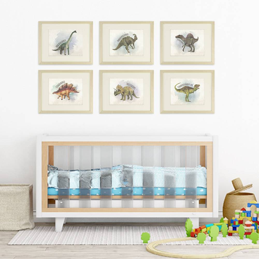 Dinosaur Wall Decor Art Prints (Set of 6) - 8x10s - Dream Big Printables