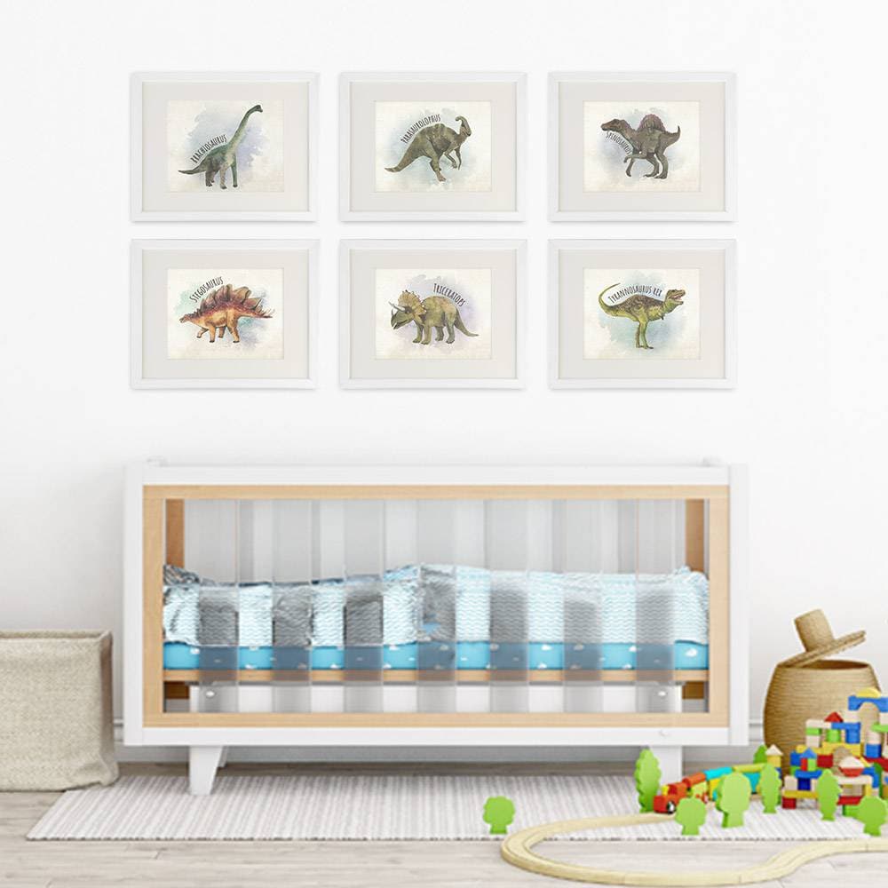 Dinosaur Wall Decor Art Prints (Set of 6) - 8x10s - Dream Big Printables