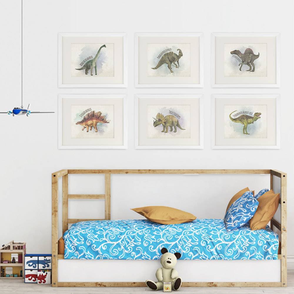 Dinosaur Wall Decor Art Prints (Set of 6) - 8x10s - Dream Big Printables