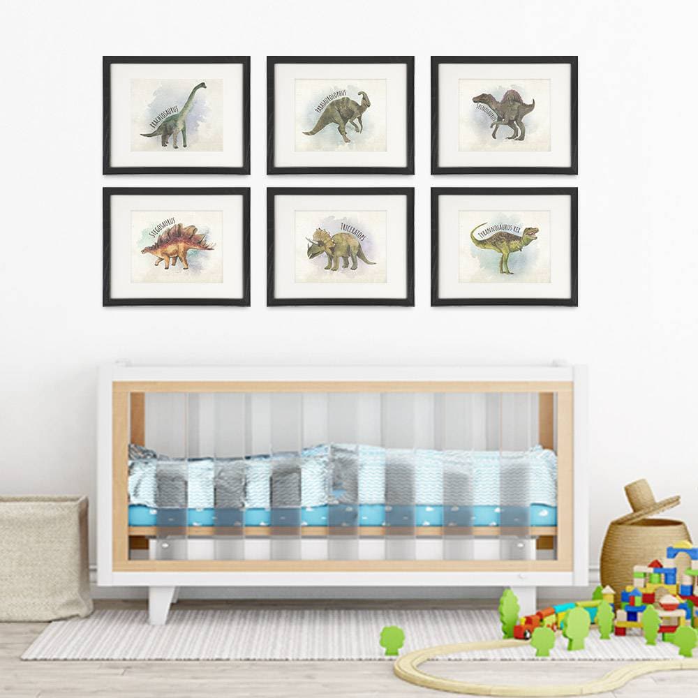 Dinosaur Wall Decor Art Prints (Set of 6) - 8x10s - Dream Big Printables
