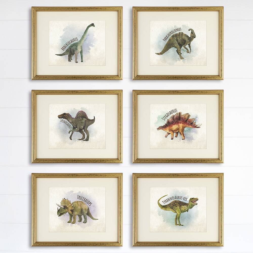 Dinosaur Wall Decor Art Prints (Set of 6) - 8x10s - Dream Big Printables