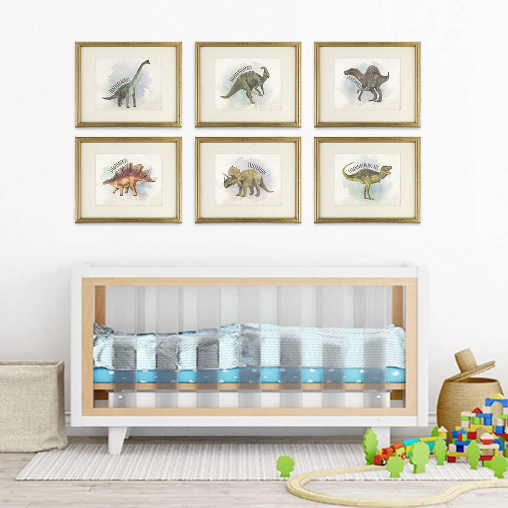 Dinosaur Wall Decor Art Prints (Set of 6) - 8x10s - Dream Big Printables