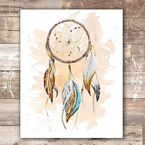 Dreamcatcher Wall Art Print - Unframed - 8x10 | Native American Decor - Dream Big Printables