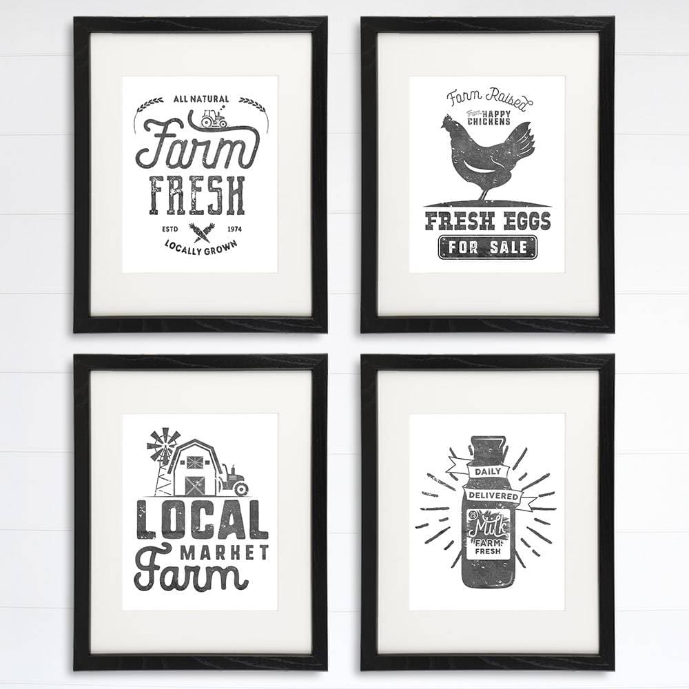 Farmhouse Decor - Kitchen Art Prints (Set of 4) - 8x10s - Dream Big Printables