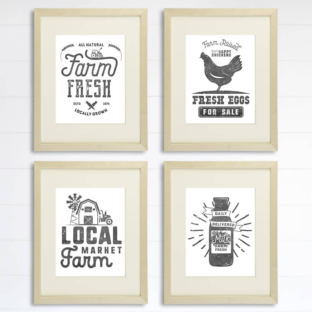 Farmhouse Decor - Kitchen Art Prints (Set of 4) - 8x10s - Dream Big Printables