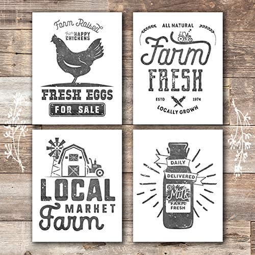 Farmhouse Decor - Kitchen Art Prints (Set of 4) - 8x10s - Dream Big Printables