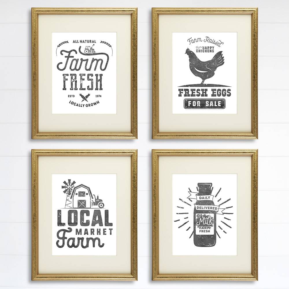 Farmhouse Decor - Kitchen Art Prints (Set of 4) - 8x10s - Dream Big Printables