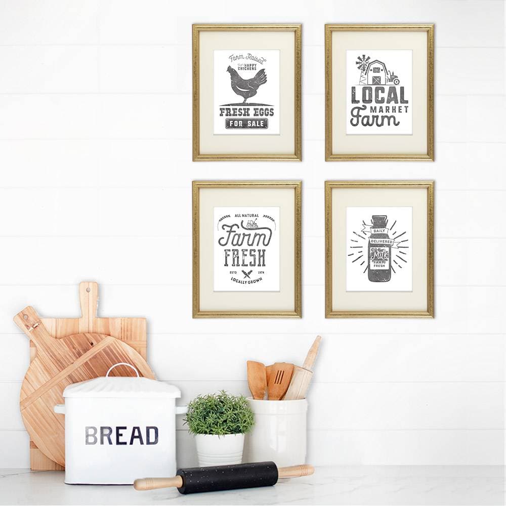 Farmhouse Decor - Kitchen Art Prints (Set of 4) - 8x10s - Dream Big Printables
