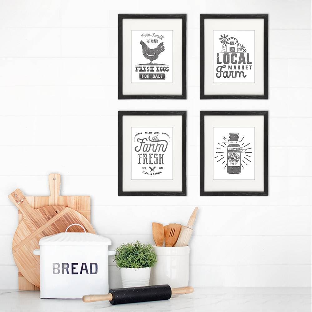 Farmhouse Decor - Kitchen Art Prints (Set of 4) - 8x10s - Dream Big Printables