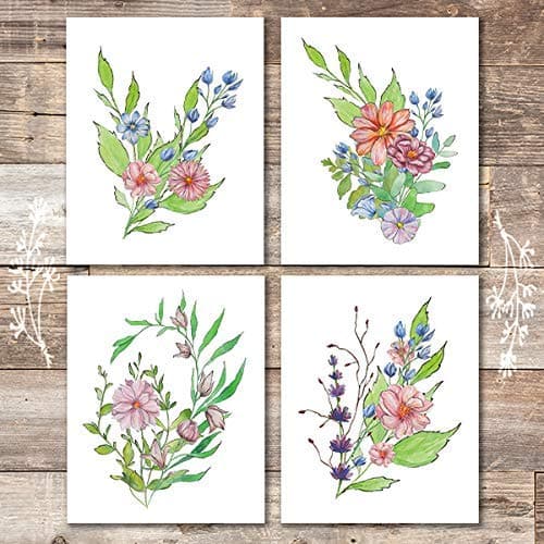 Floral Arrangements (Set of 4) - Unframed - 8x10s | Botanical Decor - Dream Big Printables