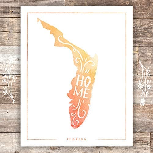 Florida Home Art Print - Unframed - 8x10 - Dream Big Printables