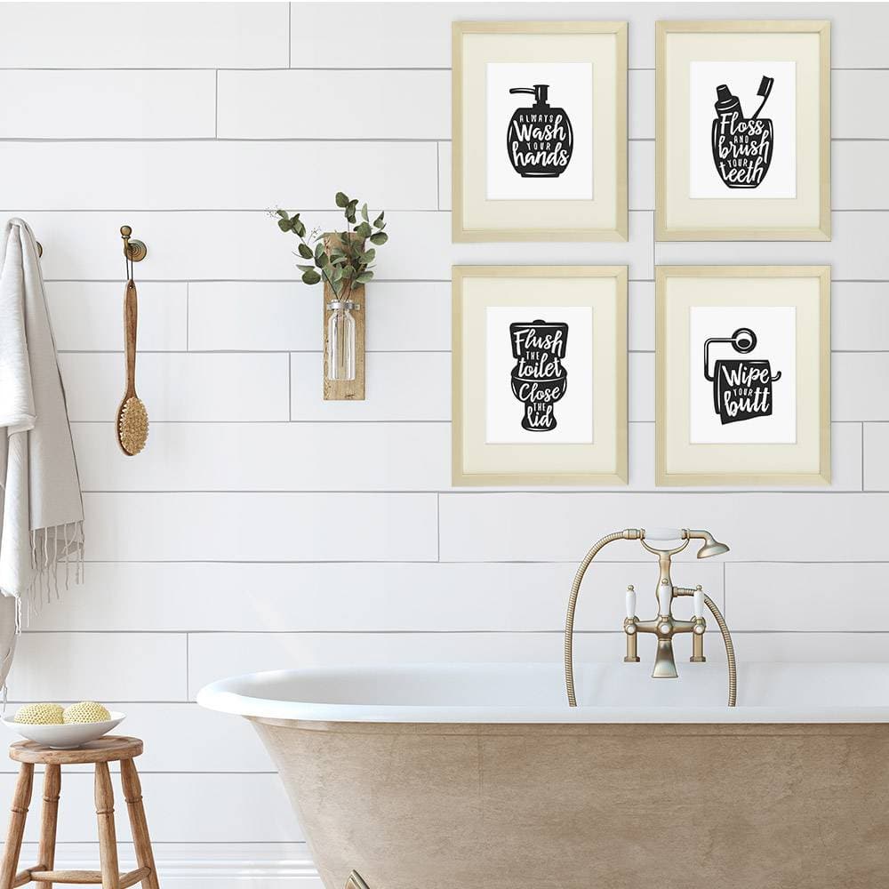 Funny Bathroom Signs (Set of 4) - 8x10s | Bathroom Decor Wall Art - Dream Big Printables