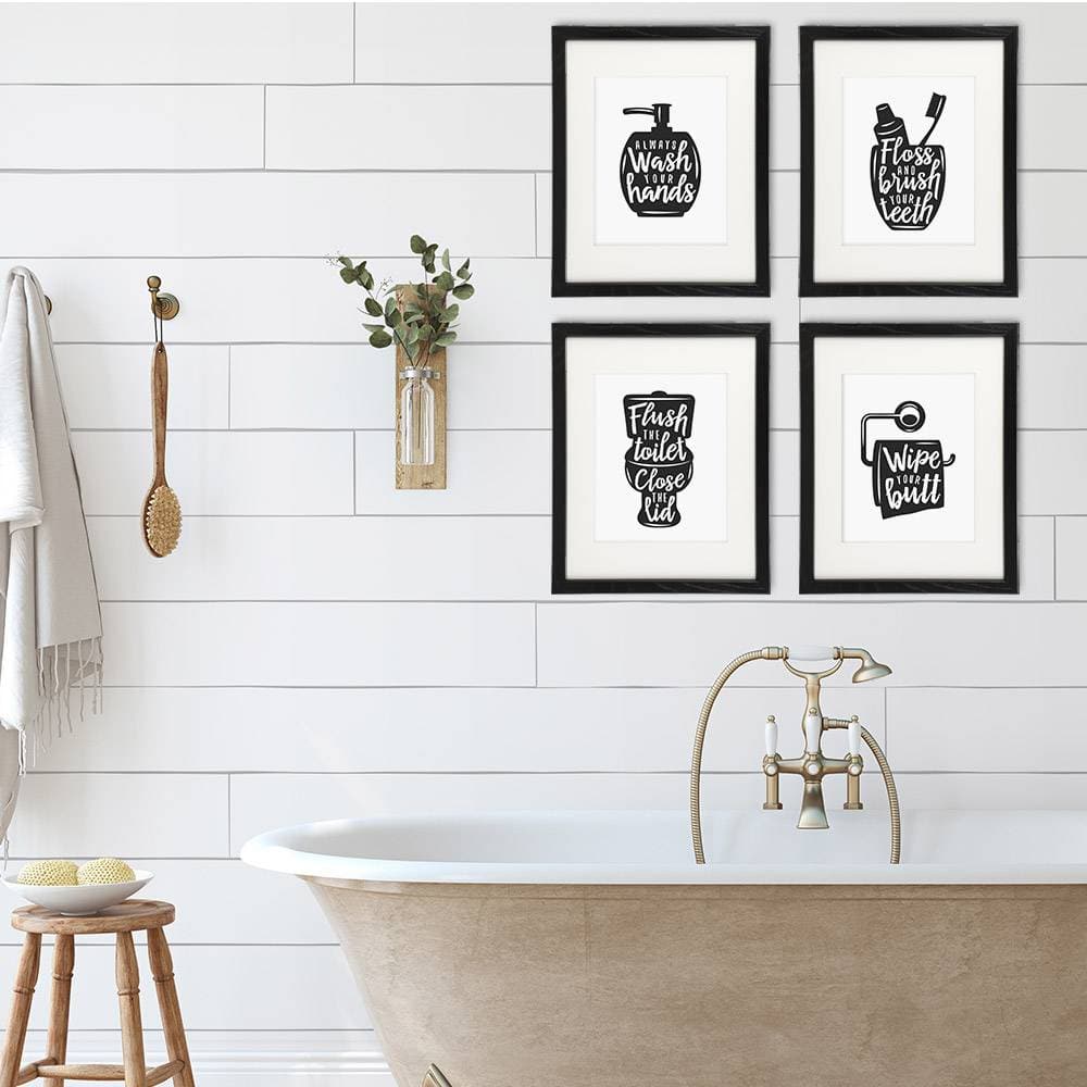 Funny Bathroom Signs (Set of 4) - 8x10s | Bathroom Decor Wall Art - Dream Big Printables