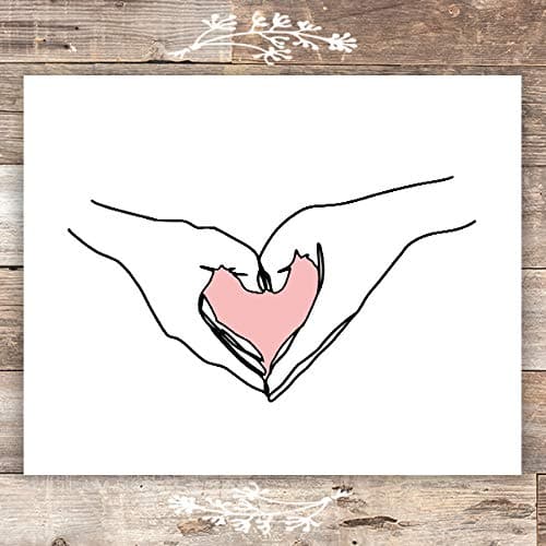 Heart In Hands Art Print - Unframed - 8x10 - Dream Big Printables