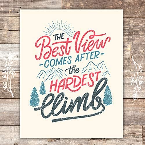 Hiking Decor Wall Art Print - Unframed - 8x10 | Wilderness Art - Dream Big Printables